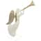 48" Silver & Gold Lighted Glittered Trumpeting Angel Outdoor Christmas Décor